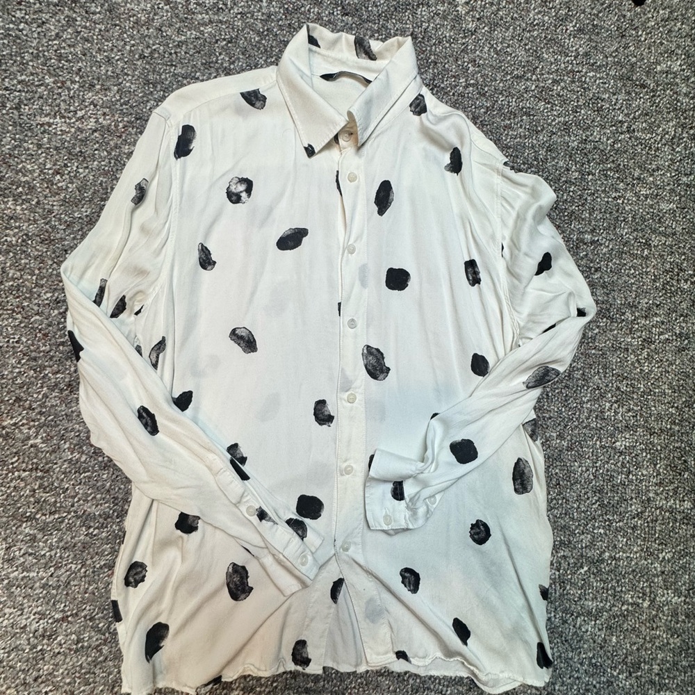 Stylish White and Black Men's Shirt
